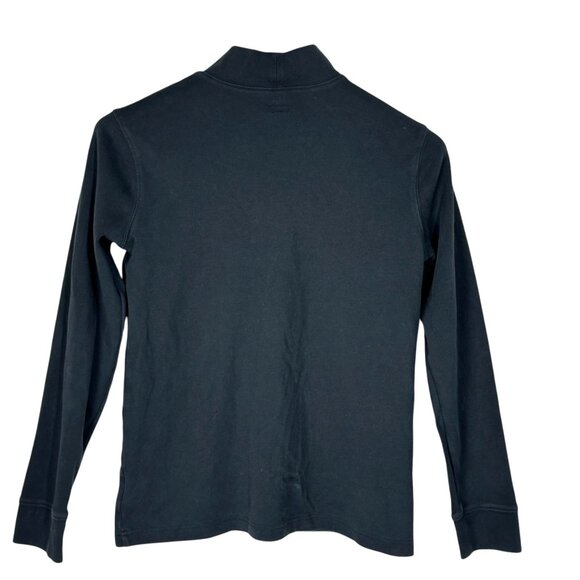 Lands End Women's Black Cotton & Spandex Long Sleeve Shirt Size S - Picture 2 of 4